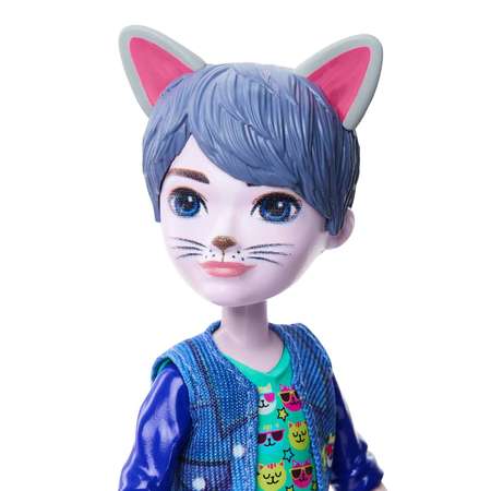 Кукла мини Enchantimals Котик Коул с питомцем