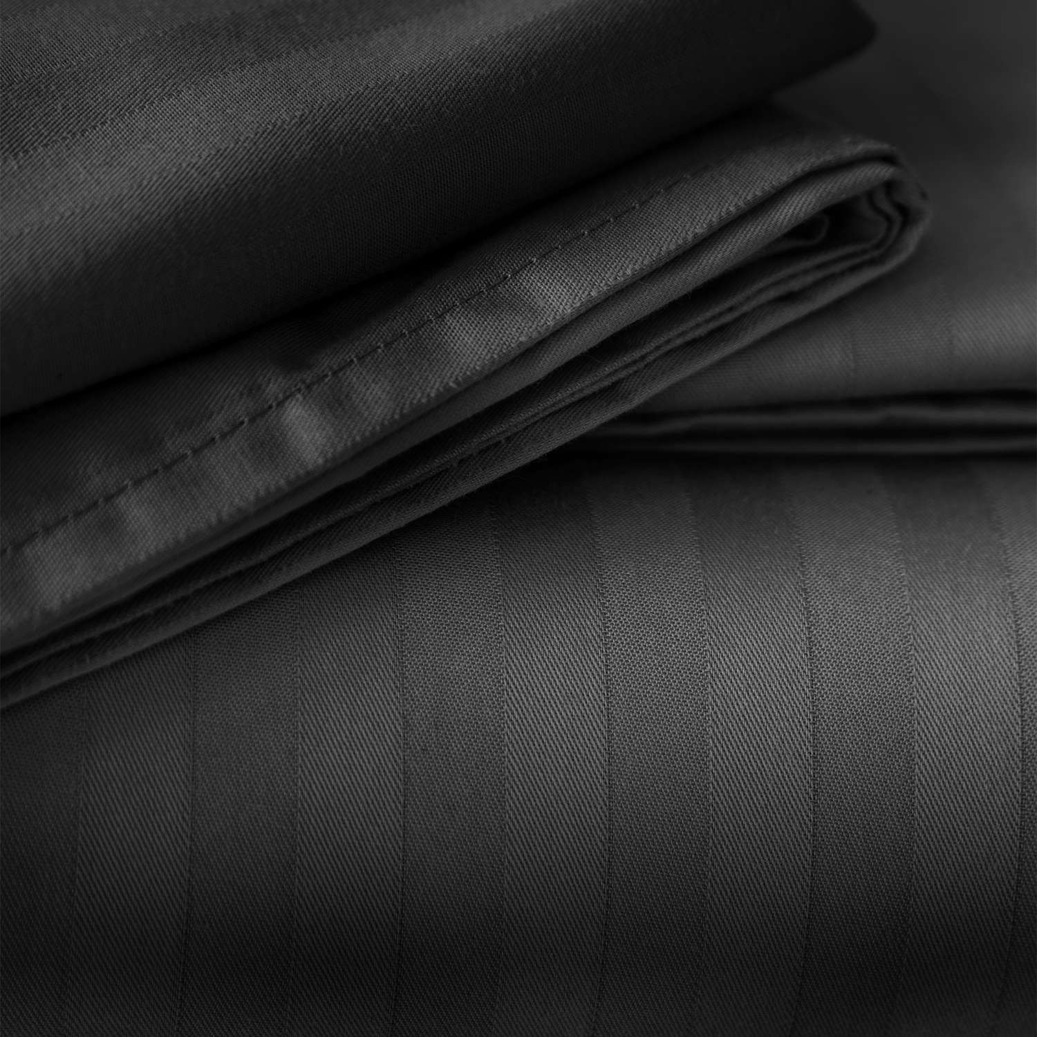 Комплект постельного белья Verossa 1.5СП Black страйп-сатин наволочки 50х70см 100% хлопок - фото 6