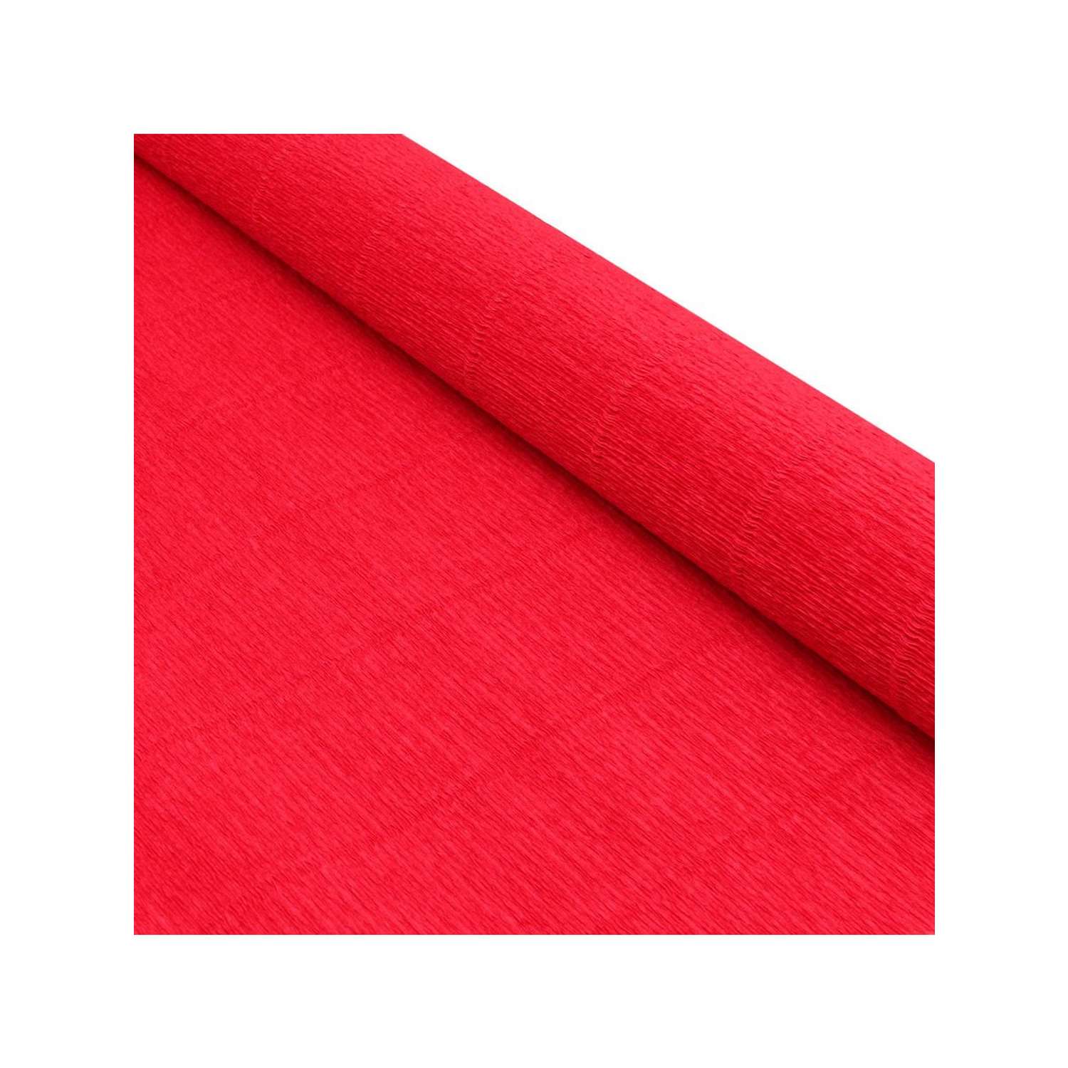 Бумага Айрис гофрированная креповая для творчества 50 см х 2.5 м 180 г красная - фото 2