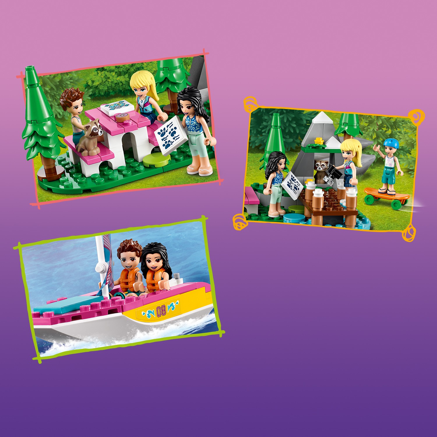 Конструктор LEGO Friends Лесной дом на колесах и парусная лодка 41681 - фото 6