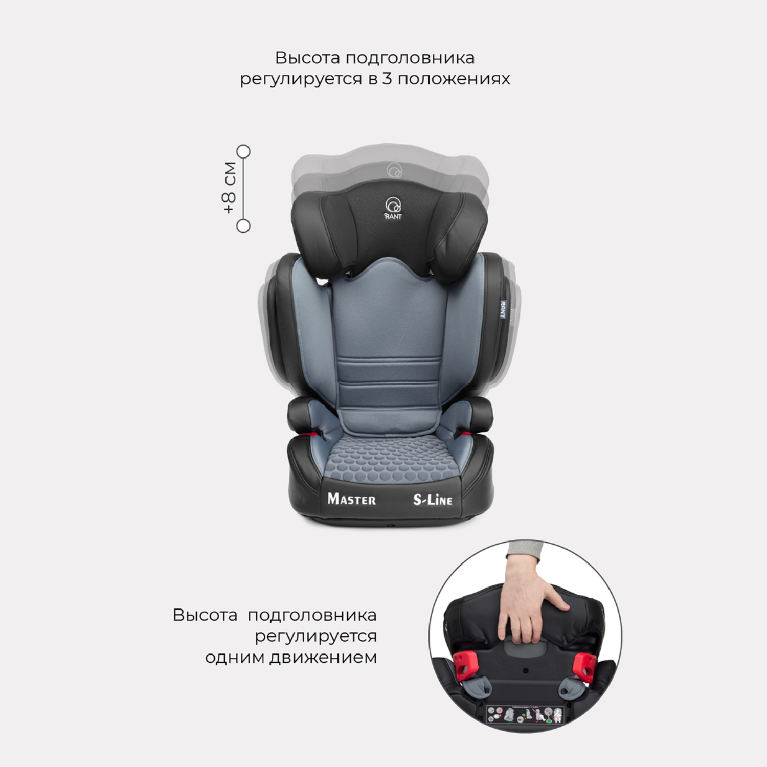 Автокресло Rant Master Isofix Sps Grey - фото 6