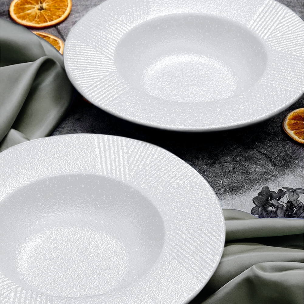 Набор тарелок ZDK Homium Kitchen Moder 2шт цвет белый D25.5см - фото 3