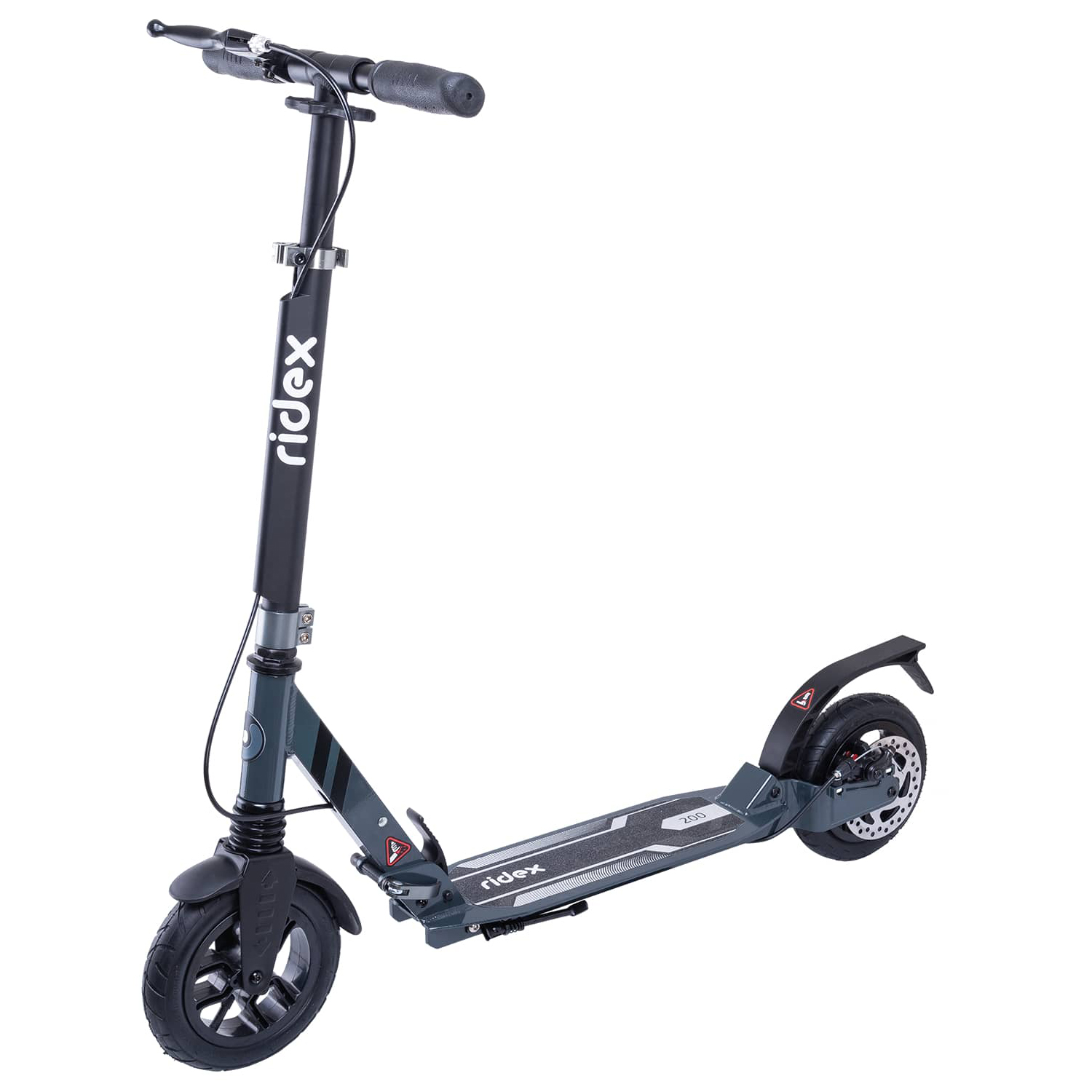 Самокат RIDEX двухколесный Scooter 2 wheels Route 200 black - фото 1