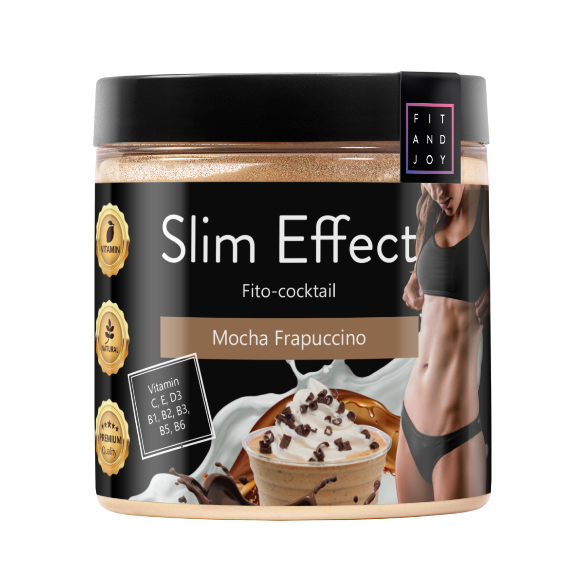 Фитококтейль FIT AND JOY Slim Effect Мокко Фраппучино для снижения веса 90 г - фото 1