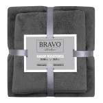 Комплект полотенец Bravo Смарт 35х75 см и 70х140 см темно-серые