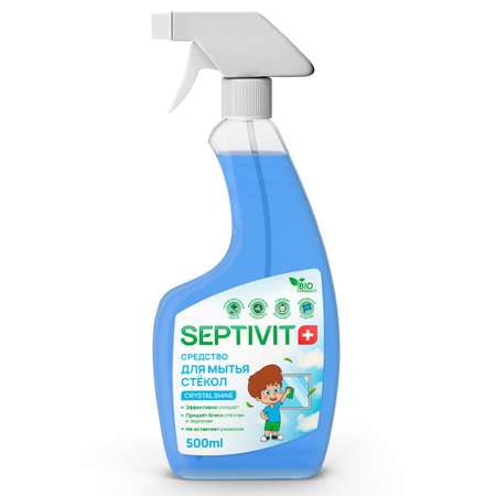 Средство для стекол и зеркал SEPTIVIT Premium Crystal Shine 500мл