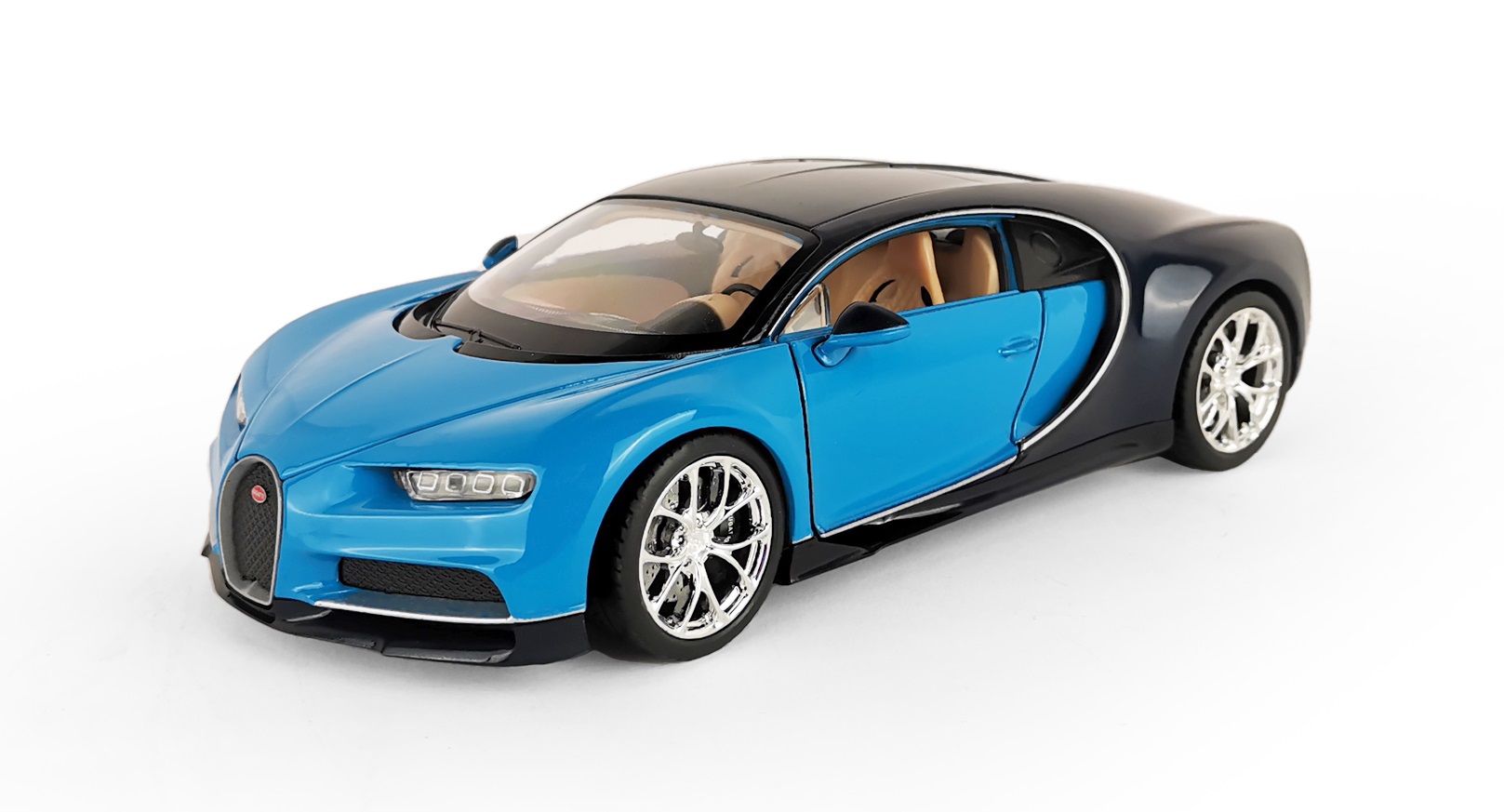 Автомобиль Welly Bugatti 1:24 без механизмов синий 24077W - фото 4