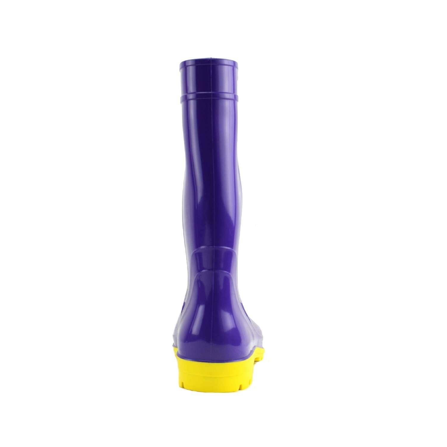 Резиновые сапоги Дарина Д18Фиолетовый+желтая подошва - фото 7