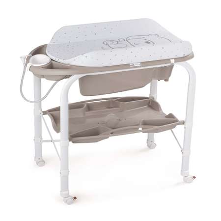 Пеленальный столик с ванночкой CAM CAMBIO 0-11кг дизайн Тедди бежевый