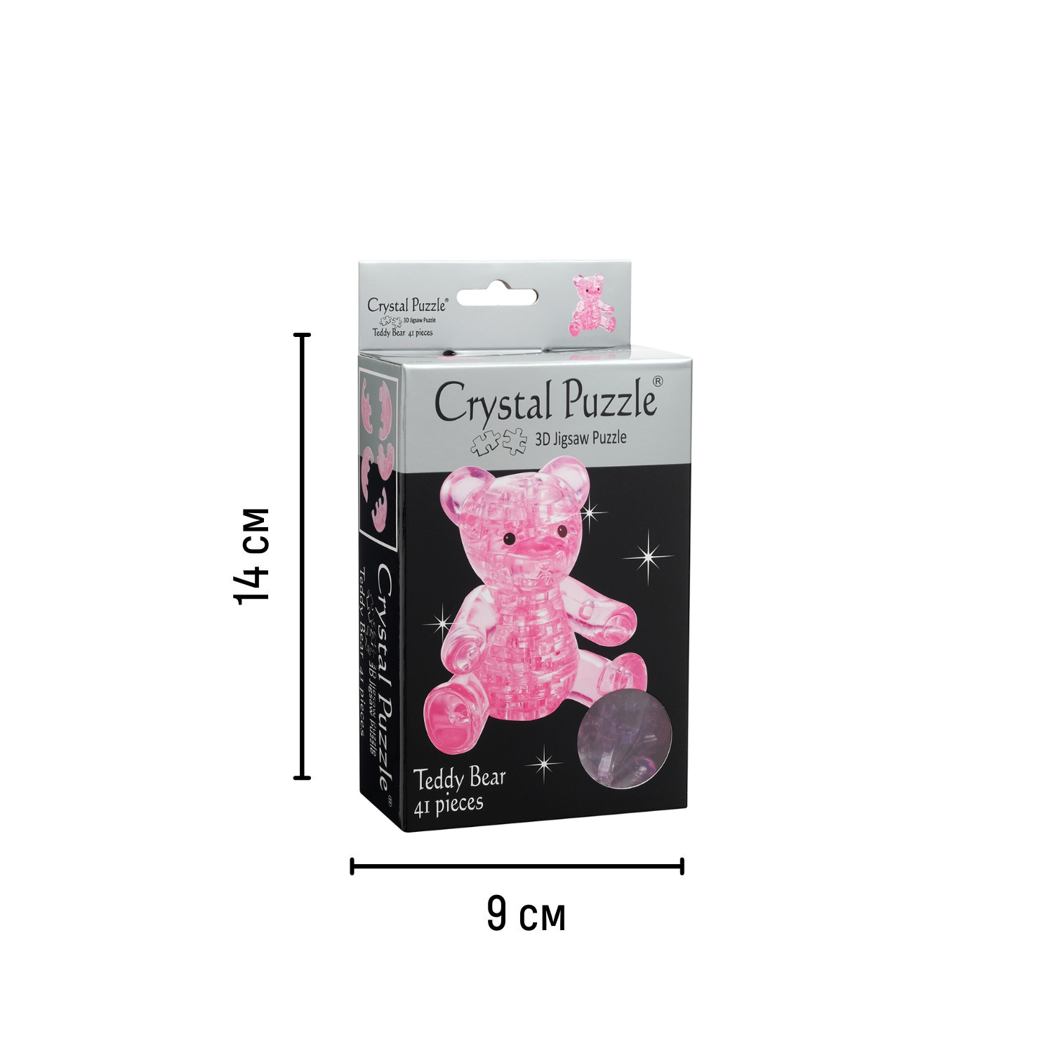 Пазл 3D Crystal Puzzle IQ игра для девочек кристальный Мишка розовый 41 деталь - фото 6