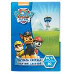 Картон Росмэн PAW Patrol 10л 10цветов + бумага 16л 8цветов