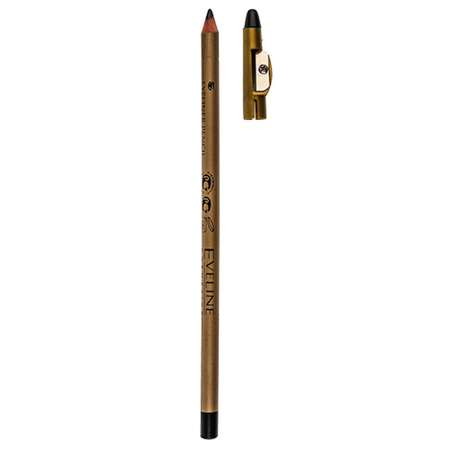 Карандаш для глаз EVELINE Eyeliner pencil с точилкой водостойкий тон черный