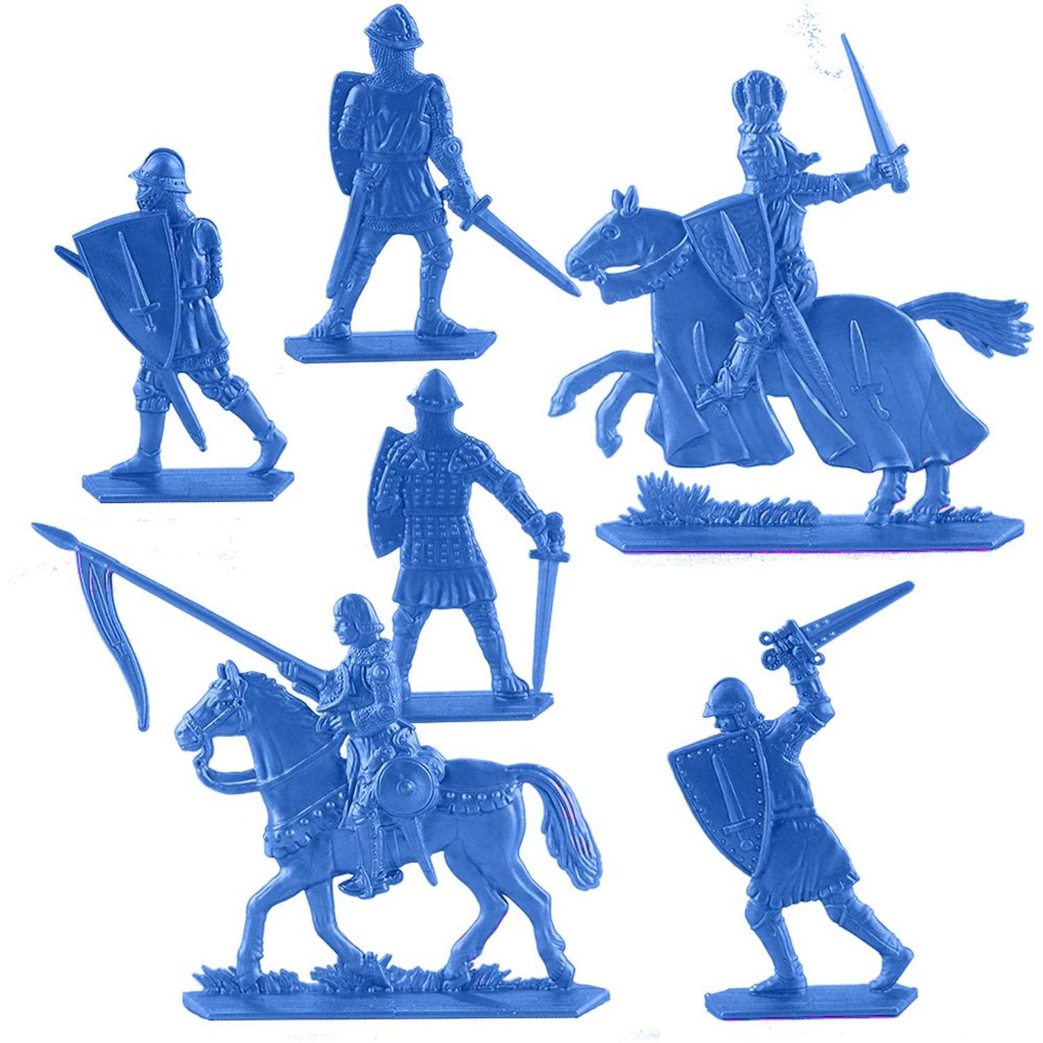 Набор солдатиков Воины и Битвы Барон Хлодомир и его люди синий цвет - фото 2