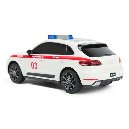 Машина Rastar РУ 1:24 Prosche Macan Turbo Ambulance Белая 71800A