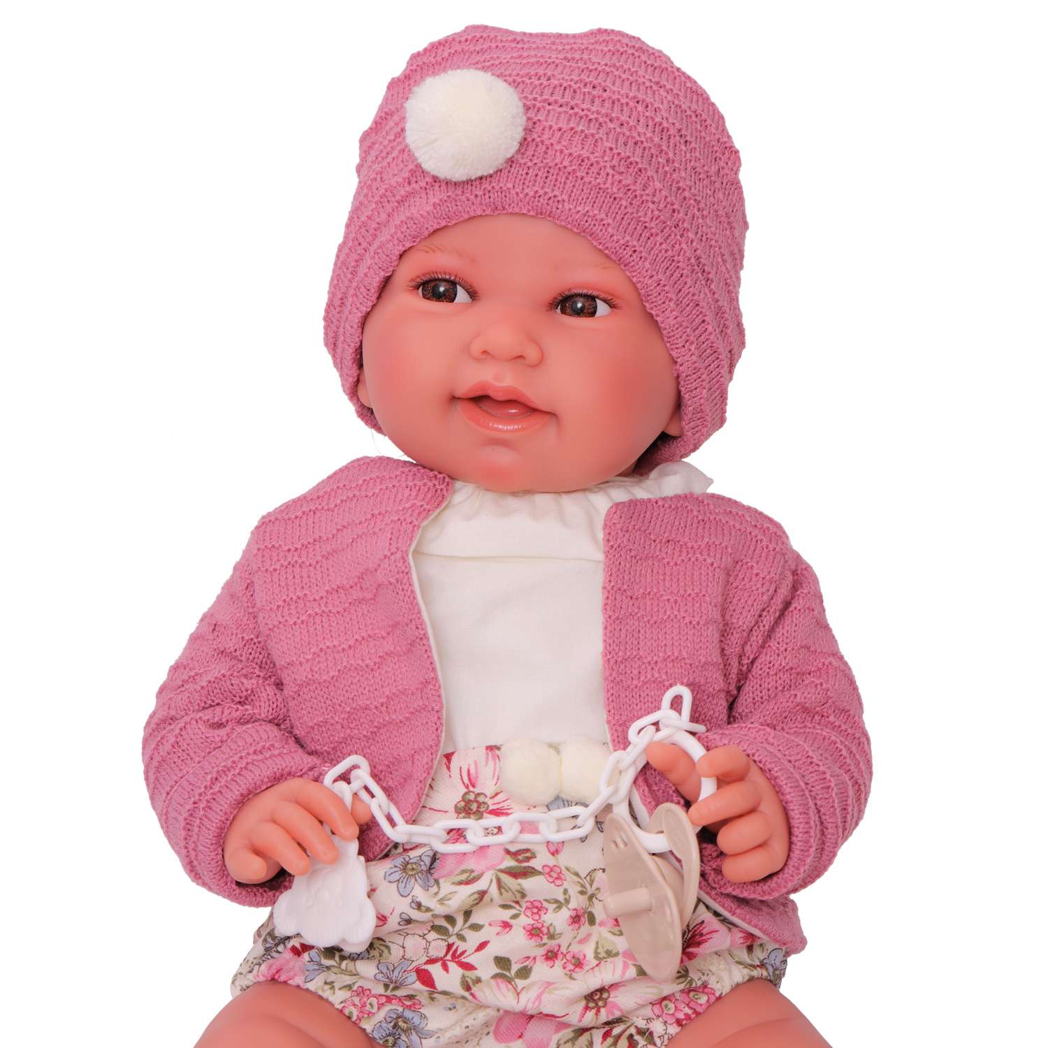 Кукла малышка Antonio Juan Реборн Сэнди в розовом 40 см мягконабивная 33069 - фото 7
