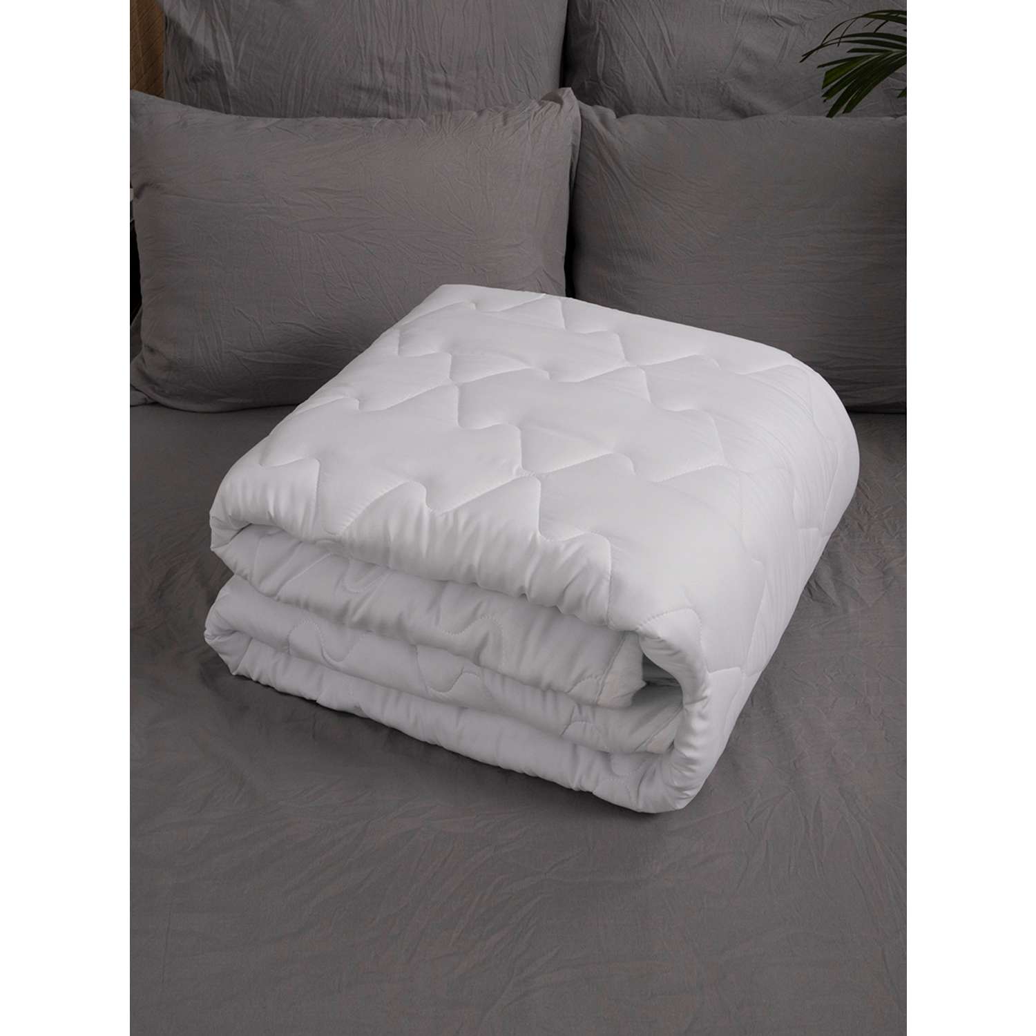Одеяло 1.5 спальное ОТК облегченное стеганое 145х200 см Лебяжий пух - фото 1