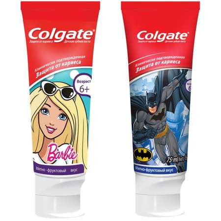 Зубная паста Colgate Barbie/Batman в ассортименте 75мл