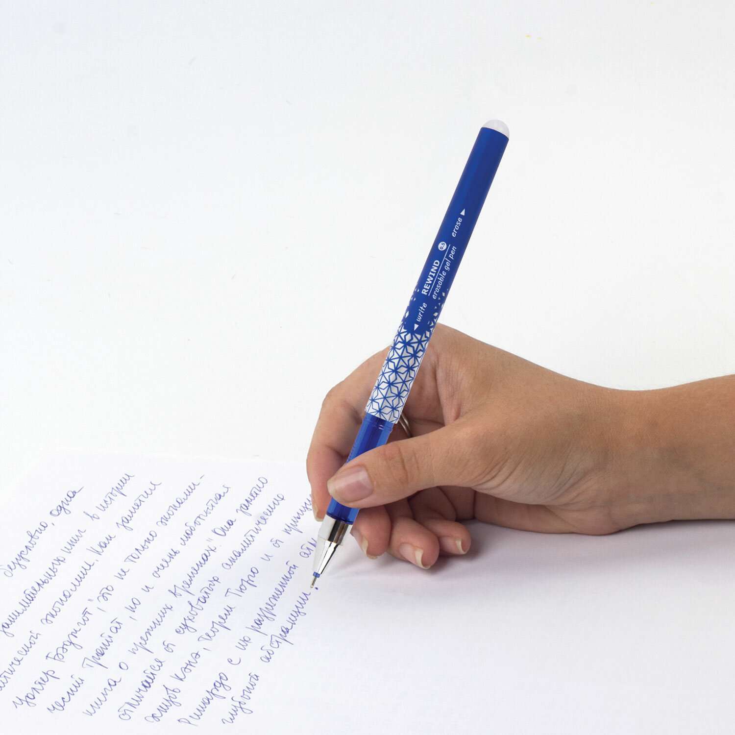 Ручка гелевая Brauberg пиши стирай синяя набор со стержнями 5 штук стираемые - фото 15