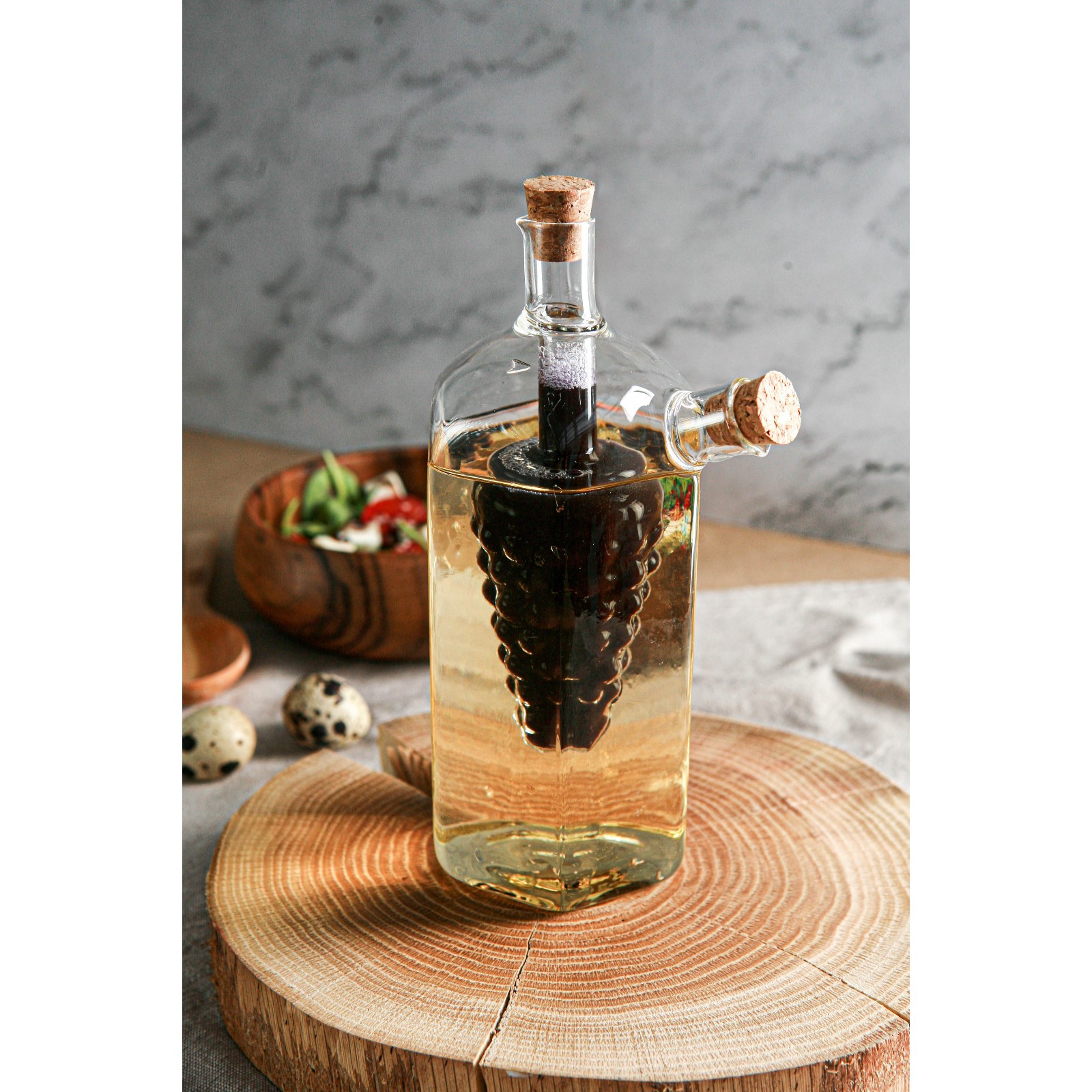 Бутыль Sima-Land стеклянная для соусов и масла 2 в 1 «Фьюжн. Виноград» 100/350 мл 10 5×10 5×19 5 см - фото 3