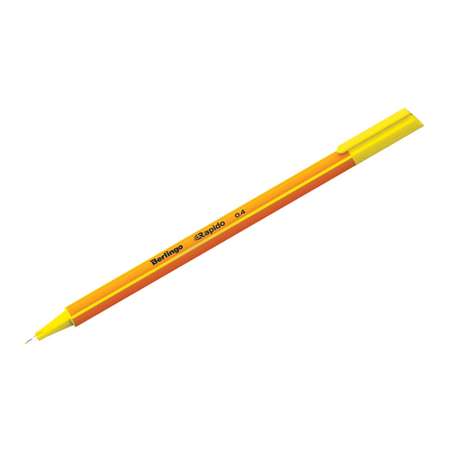 Ручка капиллярная BERLINGO Rapido желтая 04мм трехгранная набор 12 шт