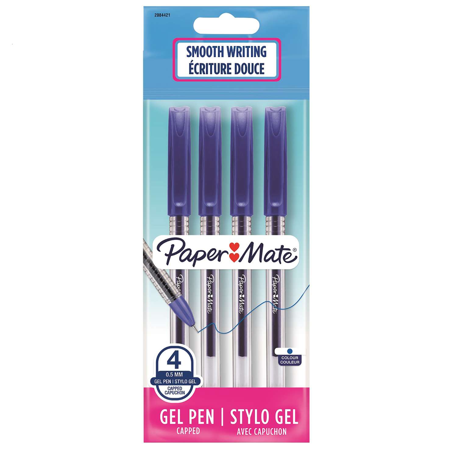 Ручка гелевая PAPER MATE Jiffy gel 4шт Синяя 2084421 - фото 1