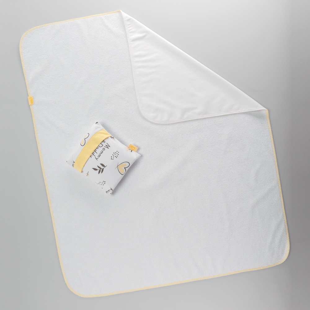 Клеенка-пеленка многоразовая Mrs.Stretch Mr.Jersy непромокаемая цвет белый- желтый 60х80 см - фото 1