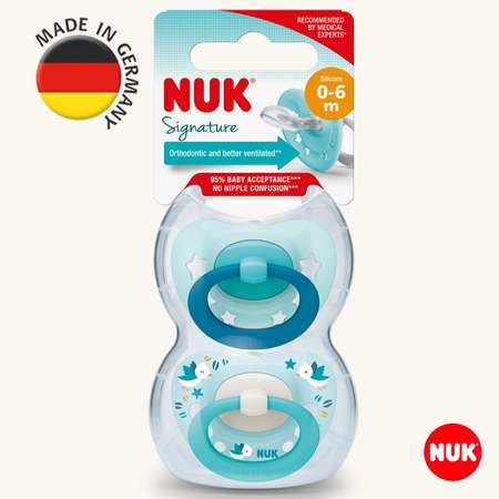 Соска пустышка ортодонтическая силикон Nuk NUK SIGNATURE