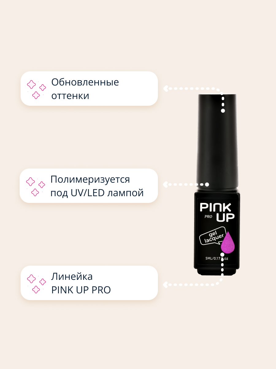 Гель-лак для ногтей Pink Up uv/led тон 23 5 мл - фото 2