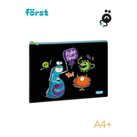 Папка для тетрадей Forst текстильная А4 Monster party