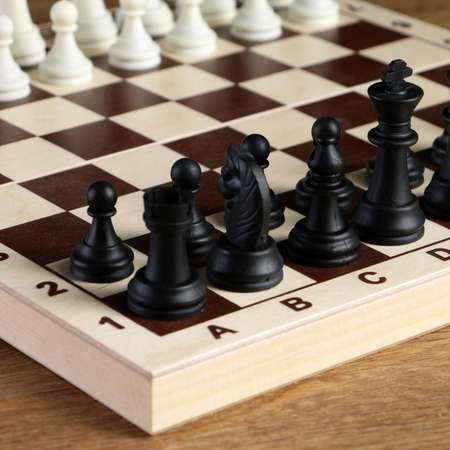 Шахматные фигуры Sima-Land король h 6.2 см пешка h 3.2 см черно белые