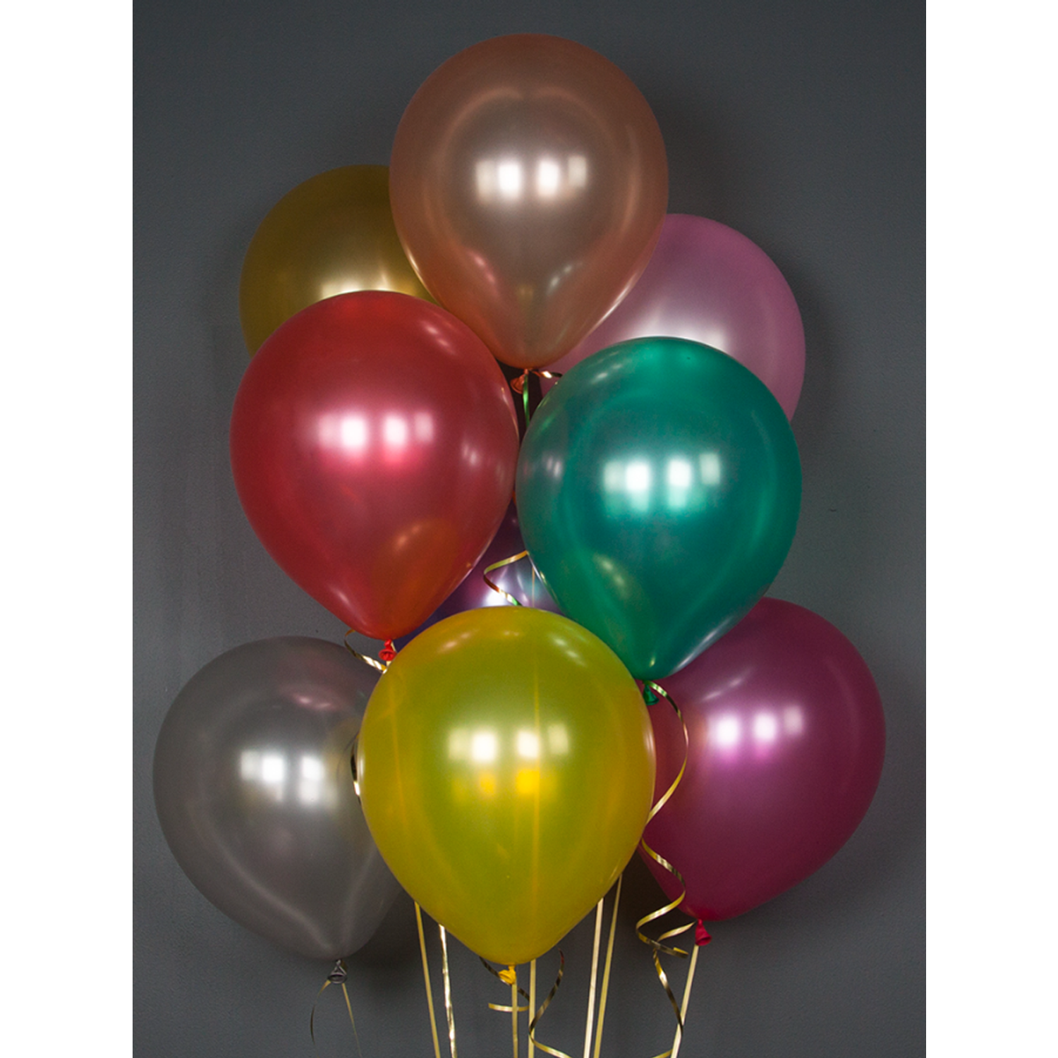 Воздушные шары Riota разноцветные металлик 30 см 100 шт - фото 3