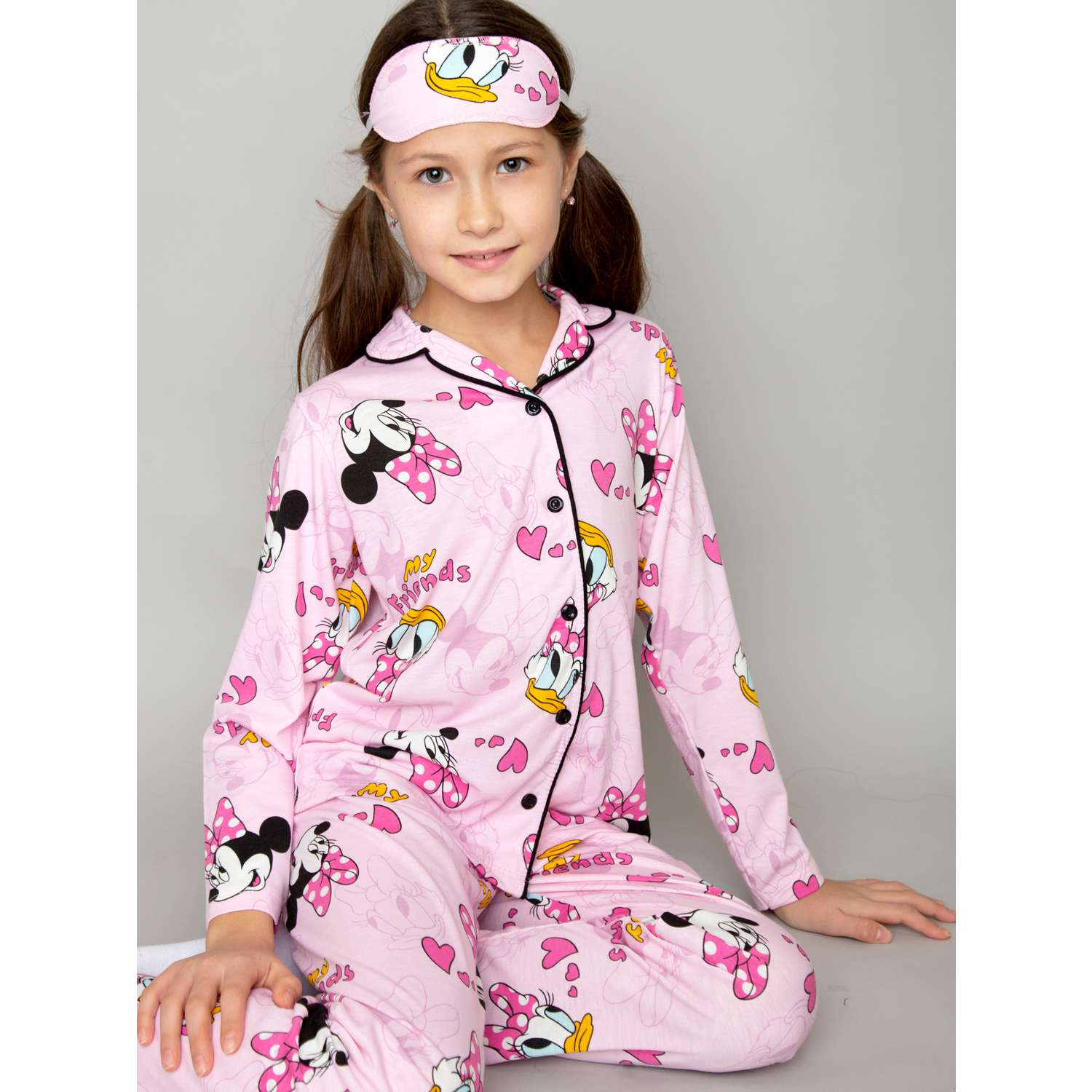 Пижама с маской ПижаМаус розовыедональддаки - фото 2