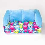 Набор мебели для кукол Belon familia Принт хор котят бирюзовый диван с 2 подушками
