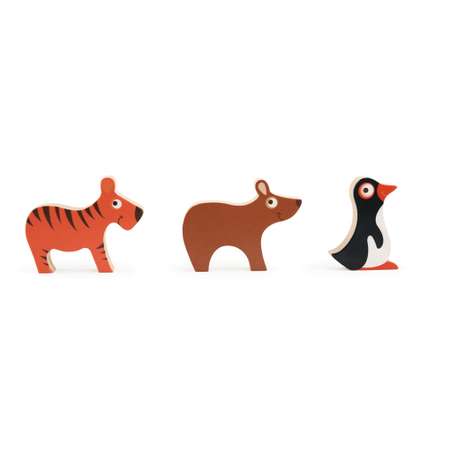 Кубики детские Scratch Башня Животные мира с фигурками