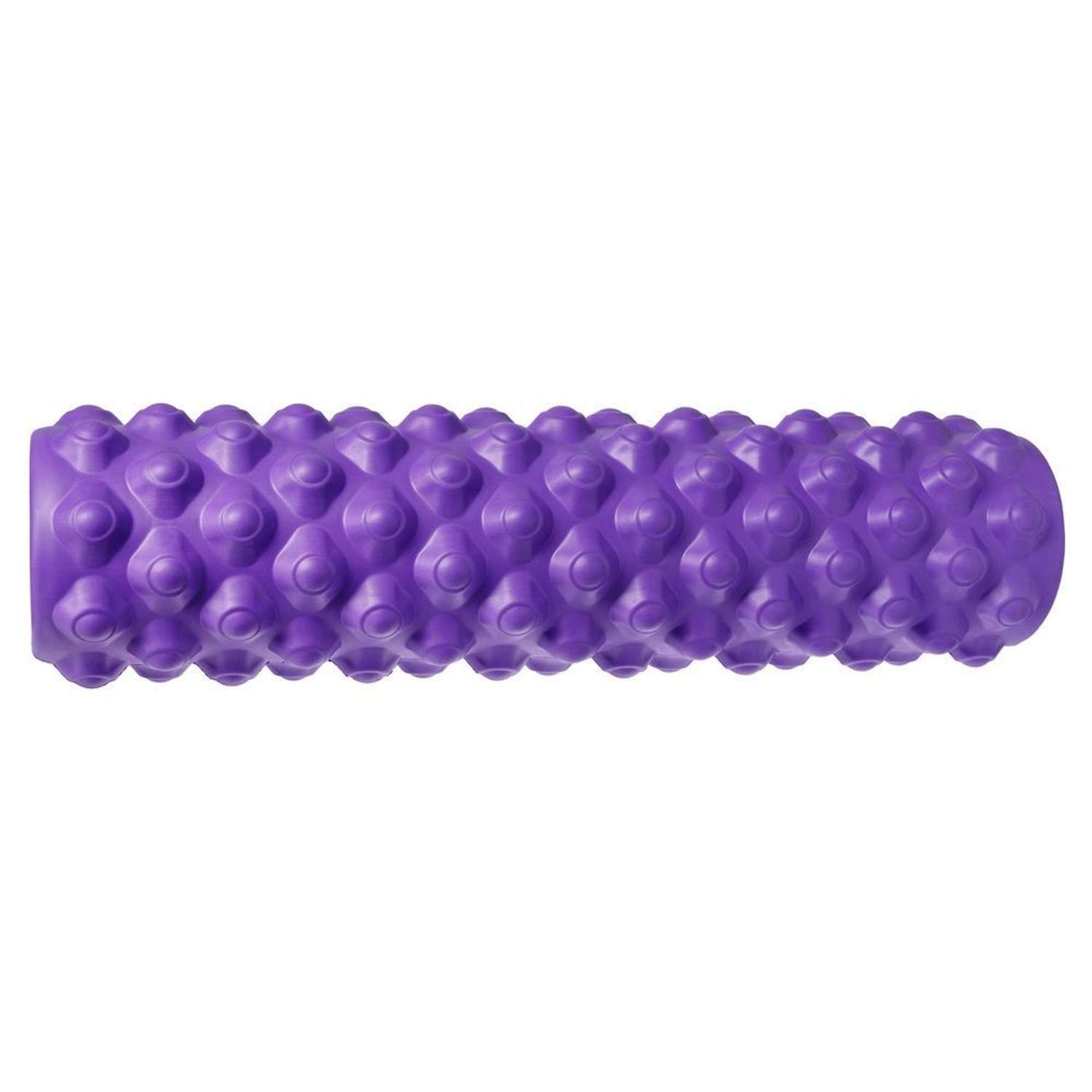 Ролик массажный STRONG BODY с шипами спортивный для фитнеса МФР йоги и пилатес 45 см х 12 см фиолетовый - фото 2