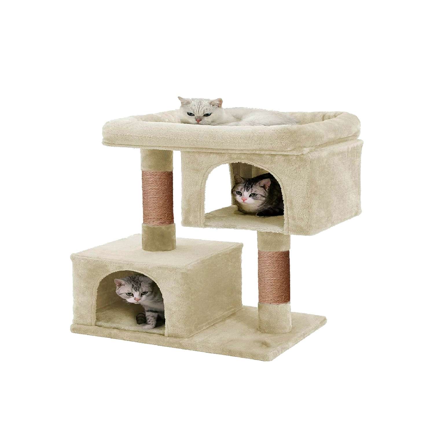 Домик для кошки с когтеточкой Pet БМФ Бежевый - фото 13