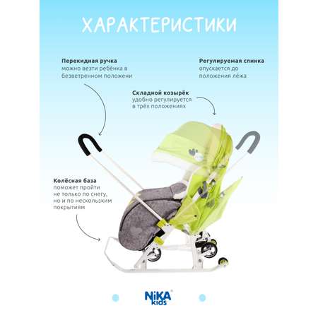 Зимние санки-коляска Nika kids для детей