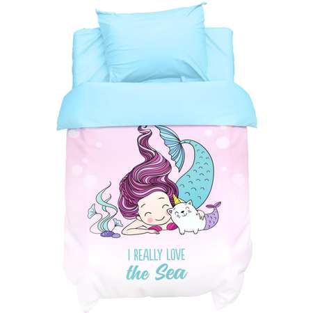 Комплект постельного белья Крошка Я Really mermaid 100% хлопок