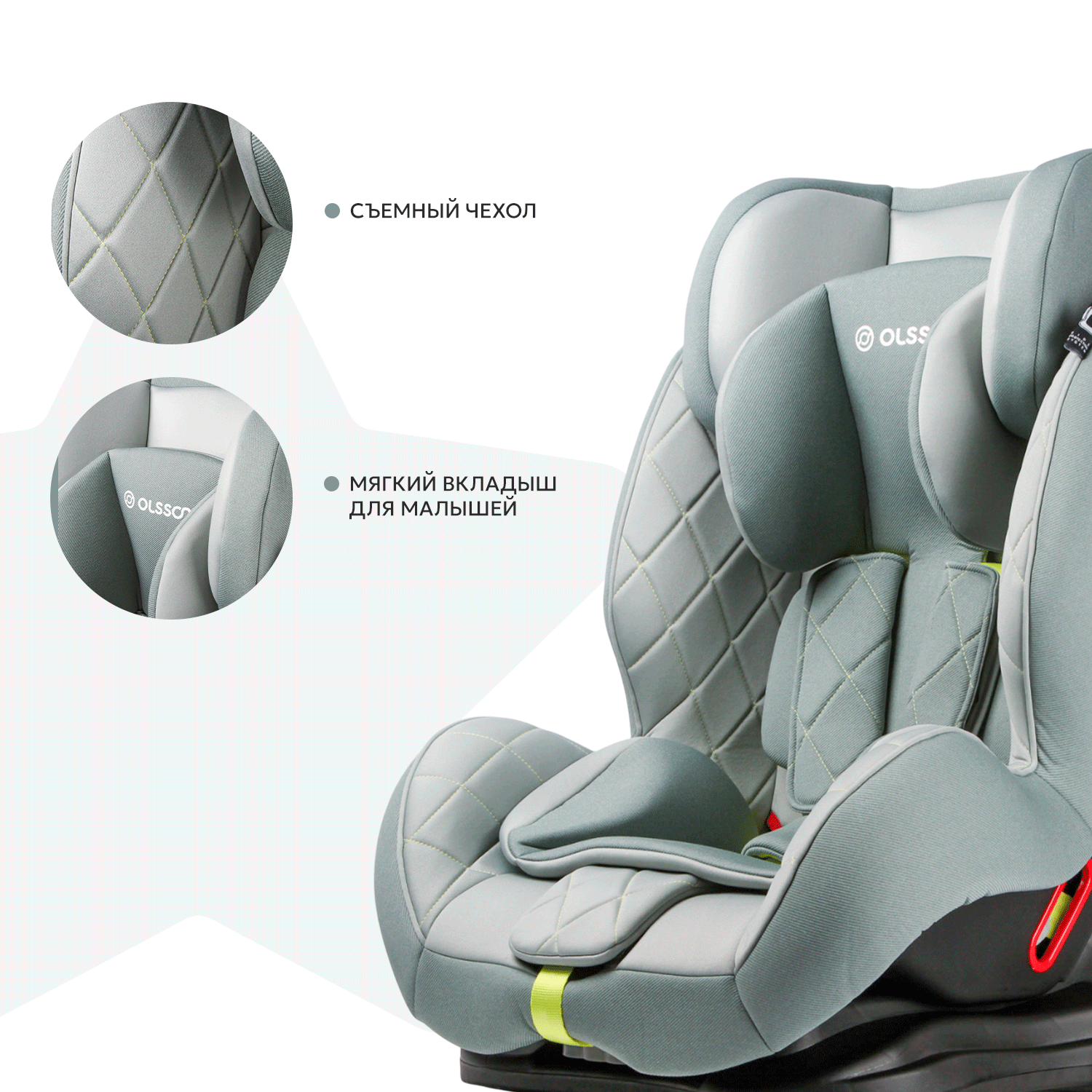 Автокресло Olsson Voyager Fix Grey Sport Edition Isofix 1/2/3 (9-36 кг) - фото 3