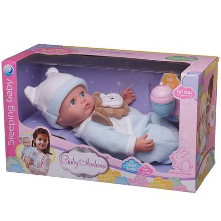 Кукла-пупс ABTOYS Baby Ardana 40см в конбинезоне Львенок с бутылочкой в коробке