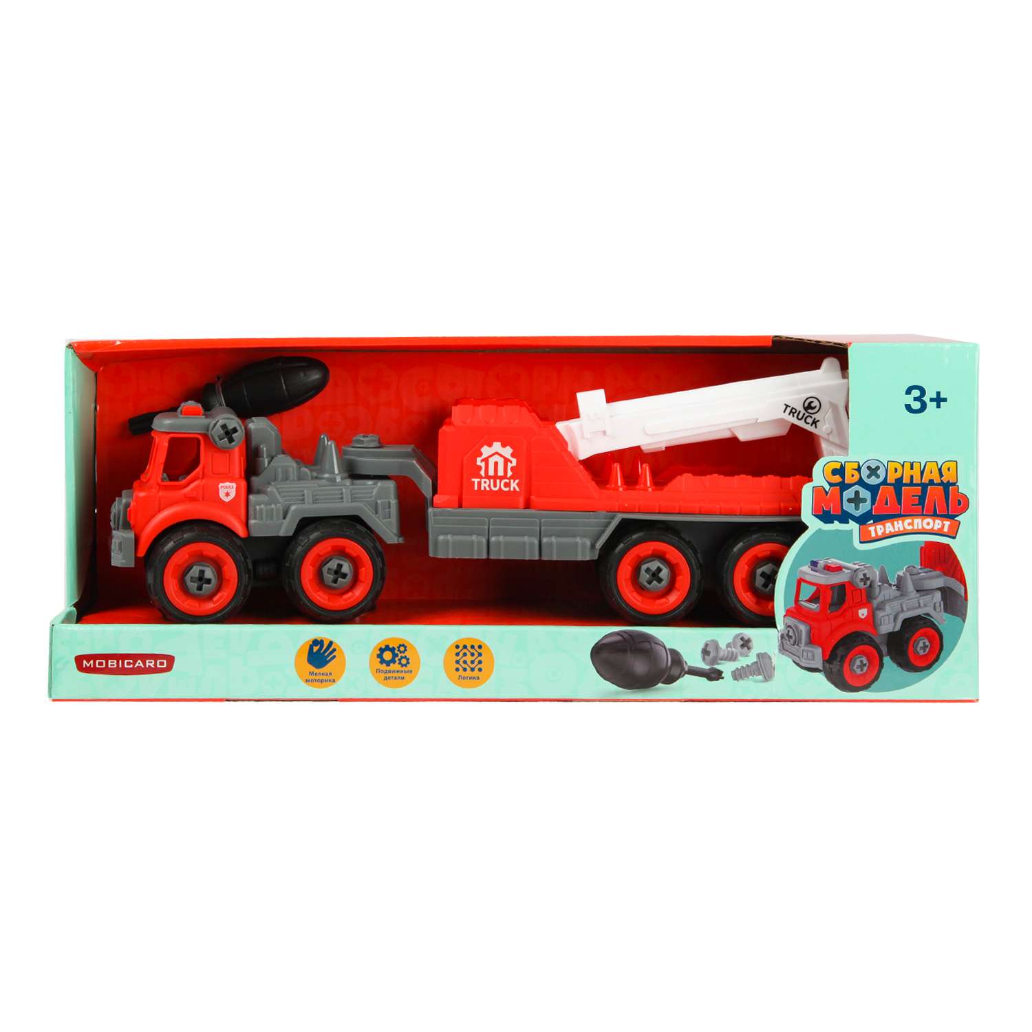 Конструктор Mobicaro Пожарный тягач сборная игровая модель - фото 7