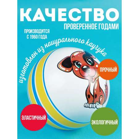 Мяч детский Собачка MANGO ART резиновый 12,5 см
