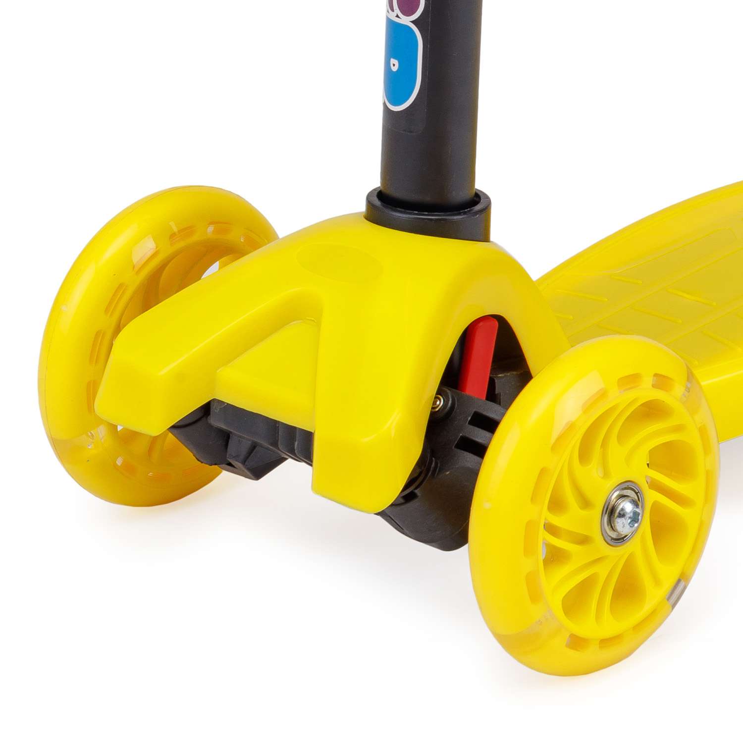 Самокат BABY STYLE детский светящиеся колеса с тормозом до 25 кг желтый - фото 7
