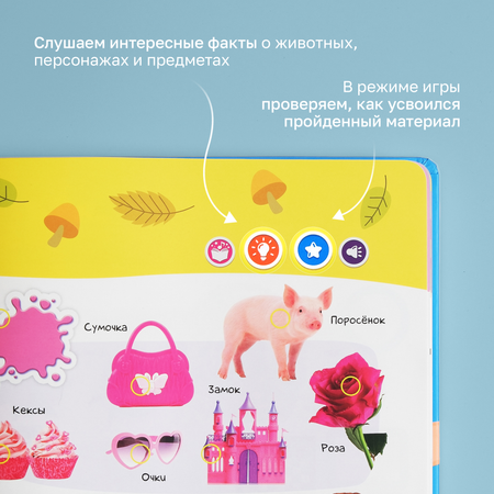 Говорящая книжка BertToys большая нажималка Первые знания