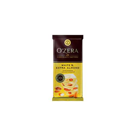 Шоколад OZera White and Extra Almond 90 г 4 шт