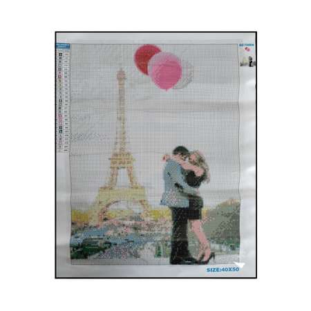 Алмазная мозаика Seichi Влюблённые в Париже 40х50 см