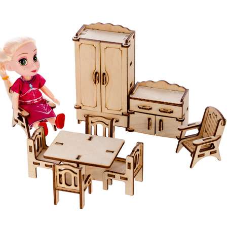 Мебель для кукол Polly 6 комнат