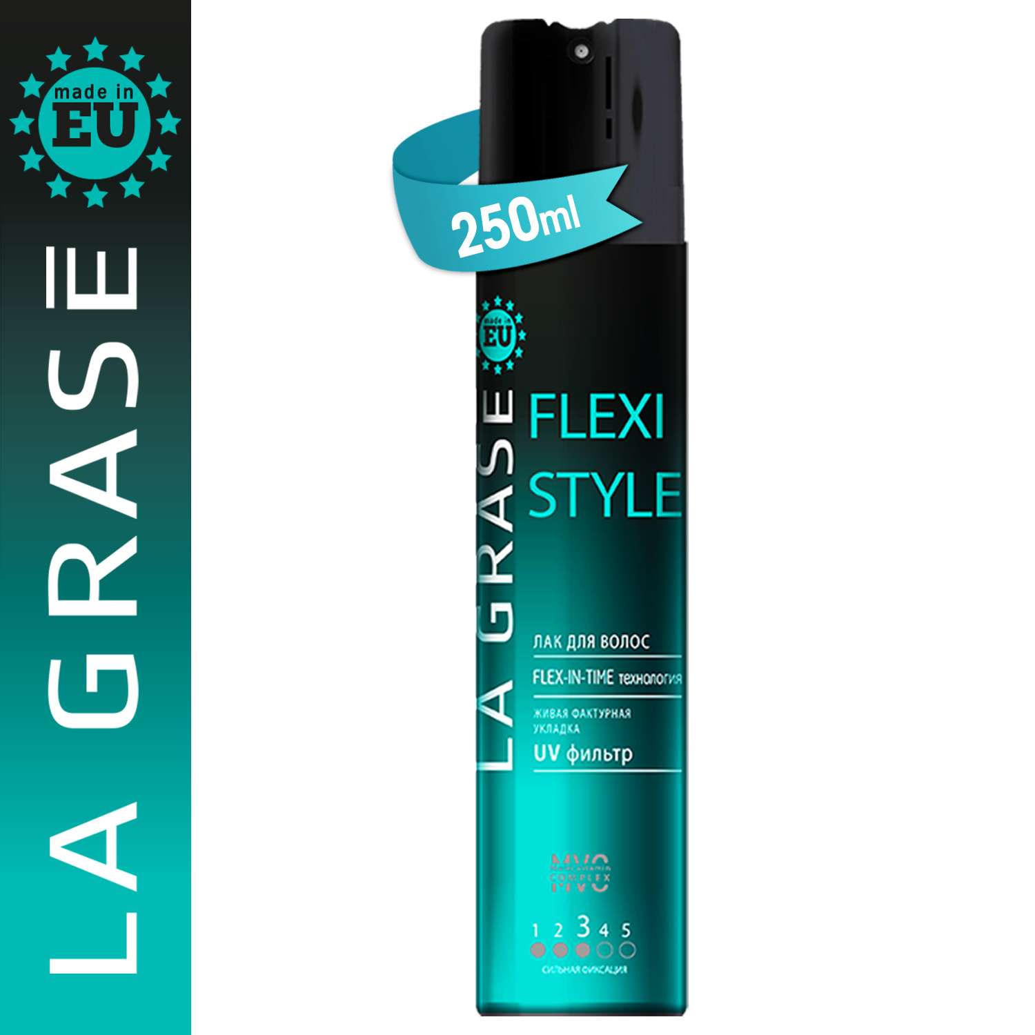 Лак для волос La Grase сверхсильной фиксации Flexi Style 250 мл - фото 2