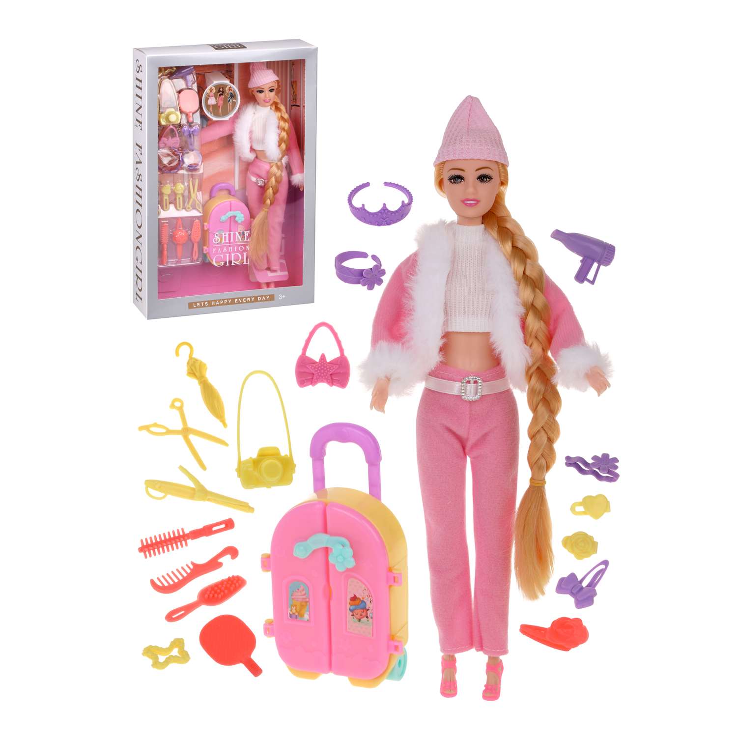 Кукла для девочки Наша Игрушка Игровой набор 19 предметов 803929 - фото 1