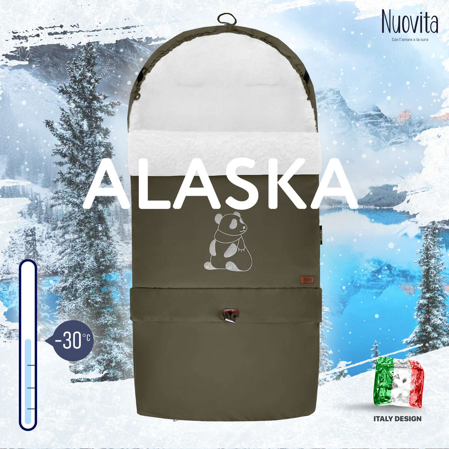 Конверт в коляску Nuovita Alaska Bianco Хаки - фото 6